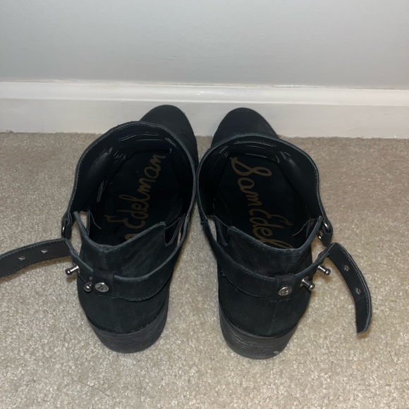 Sam Edelman Pierson Black Suede Strappy Booties, 10 LIKE NEW - Picture 3 of 5